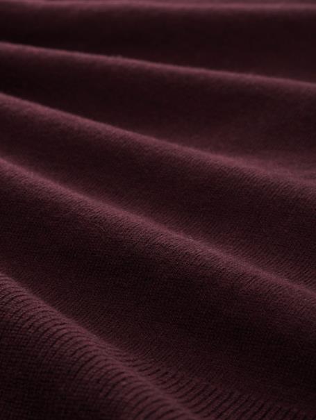 Strickpullover mit Stehkragen dark red mélange