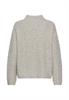 Strickpullover mit Stehkragen grey melange