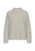 Strickpullover mit Stehkragen grey melange