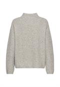 Strickpullover mit Stehkragen grey melange