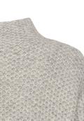 Strickpullover mit Stehkragen grey melange