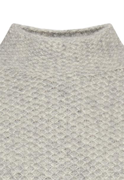Strickpullover mit Stehkragen grey melange