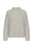 Strickpullover mit Stehkragen grey melange