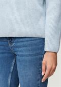 Strickpullover mit Stehkragen light blue melange