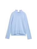 Strickpullover mit Stehkragen light fjord blue melange