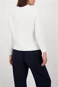 Strickpullover mit Stehkragen off-white