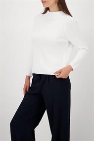 Strickpullover mit Stehkragen off-white