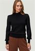 Strickpullover mit transparenten Ärmeln black beauty