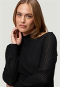 Strickpullover mit transparenten Ärmeln black beauty