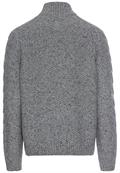 Strickpullover mit Troyer-Kragen rock grey