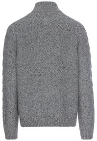 Strickpullover mit Troyer-Kragen rock grey