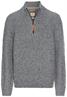 Strickpullover mit Troyer-Kragen rock grey