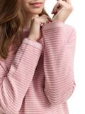 Strickpullover mit U-Boot-Ausschnitt rose bubble knit stripe