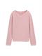 Strickpullover mit U-Boot-Ausschnitt rose bubble knit stripe