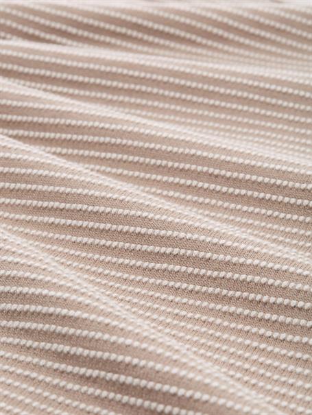 Strickpullover mit U-Boot-Ausschnitt soft taupe bubble knit stripe