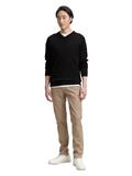 Strickpullover mit V-Ausschnitt black