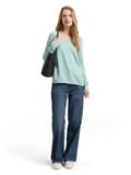 Strickpullover mit V-Ausschnitt blue haze