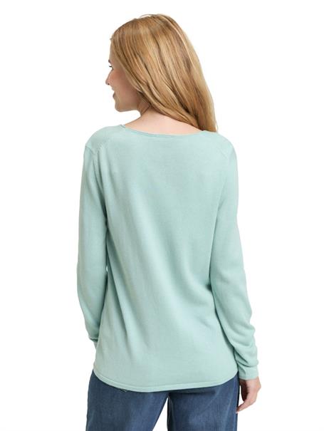 Strickpullover mit V-Ausschnitt blue haze