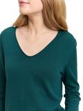 Strickpullover mit V-Ausschnitt deep meadow green