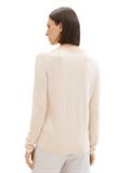 Strickpullover mit V-Ausschnitt desert sand melange