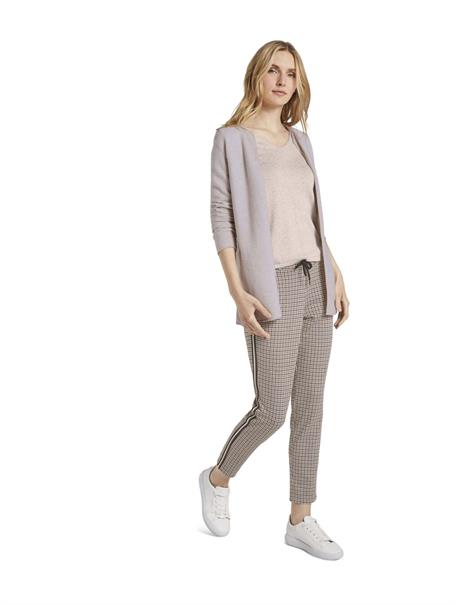 Strickpullover mit V-Ausschnitt desert sand melange