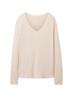 Strickpullover mit V-Ausschnitt desert sand melange