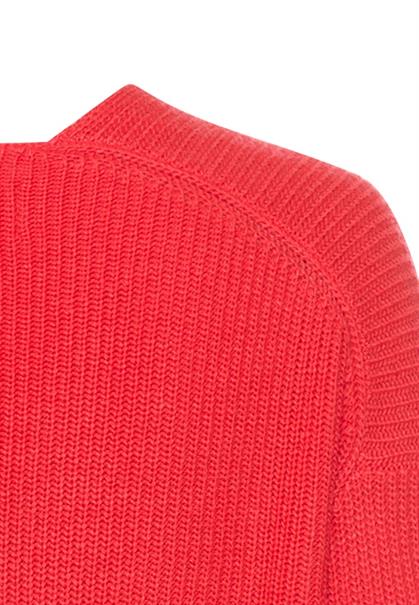Strickpullover mit V-Ausschnitt flame