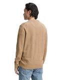 Strickpullover mit V-Ausschnitt hazel brown melange