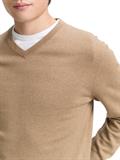 Strickpullover mit V-Ausschnitt hazel brown melange