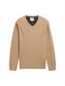 Strickpullover mit V-Ausschnitt hazel brown melange