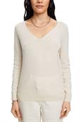 Strickpullover mit V-Ausschnitt sand