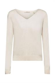Strickpullover mit V-Ausschnitt sand