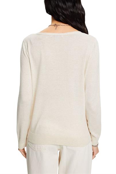 Strickpullover mit V-Ausschnitt sand