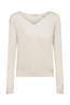 Strickpullover mit V-Ausschnitt sand