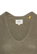 Strickpullover mit V-Ausschnitt shadow khaki