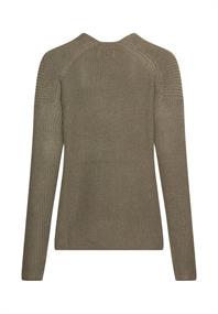 Strickpullover mit V-Ausschnitt shadow khaki