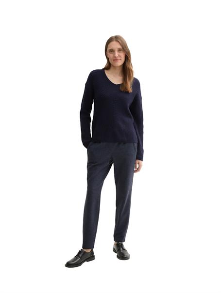 Strickpullover mit V-Ausschnitt sky captain blue