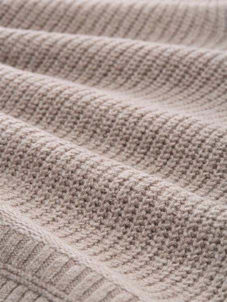 Strickpullover mit V-Ausschnitt soft taupe melange