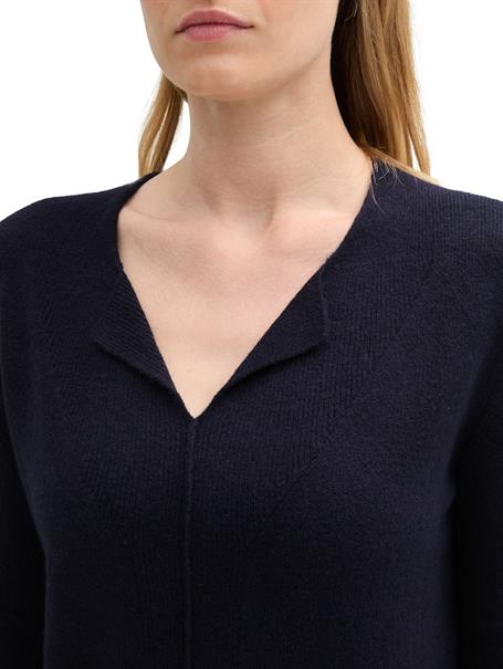 Strickpullover mit weichem Wollanteil sky captain blue