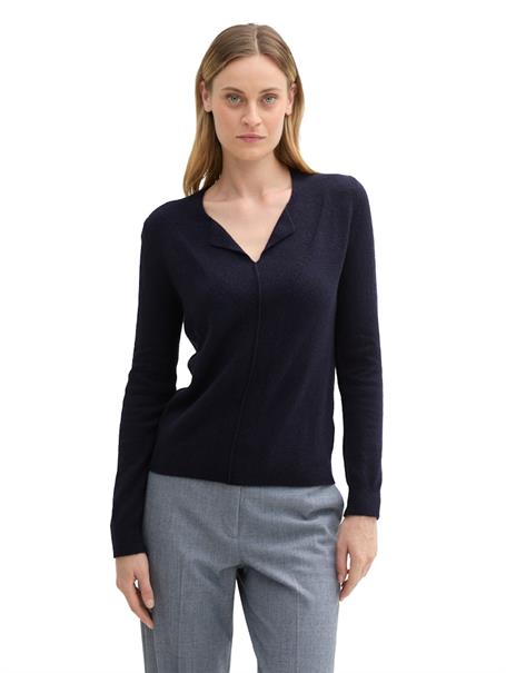 Strickpullover mit weichem Wollanteil sky captain blue