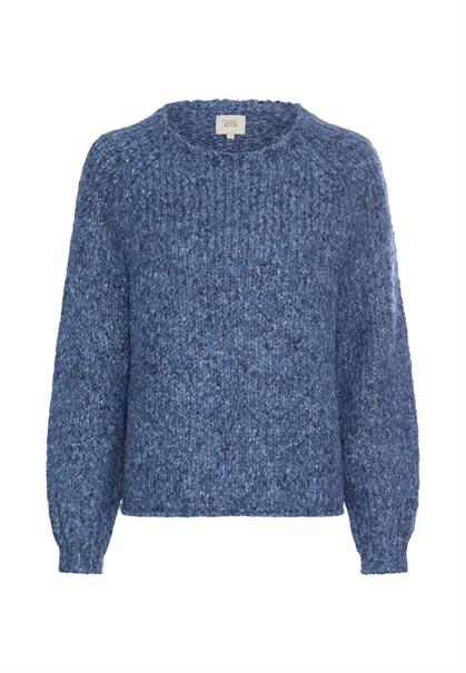 Strickpullover mit weiten Ärmeln denim blue