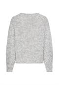 Strickpullover mit weiten Ärmeln light grey melange