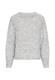 Strickpullover mit weiten Ärmeln light grey melange
