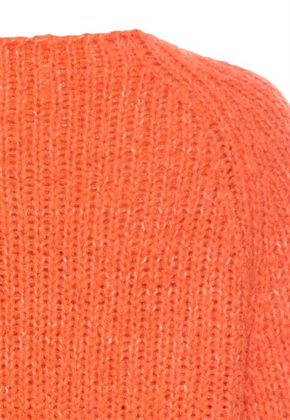 Strickpullover mit weiten Ärmeln pumpkin