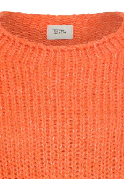 Strickpullover mit weiten Ärmeln pumpkin