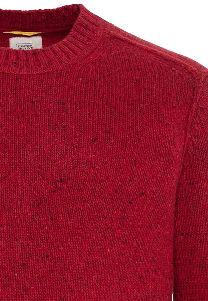Strickpullover mit zertifizierter Merinowolle amber red