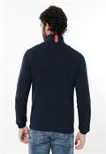 Strickpullover mit Zipper deep navy blue