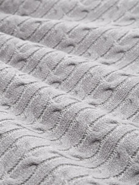 Strickpullover mit Zopfmuster grey offwhite plated