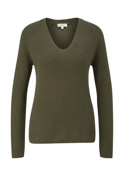 Strickpullover olive2