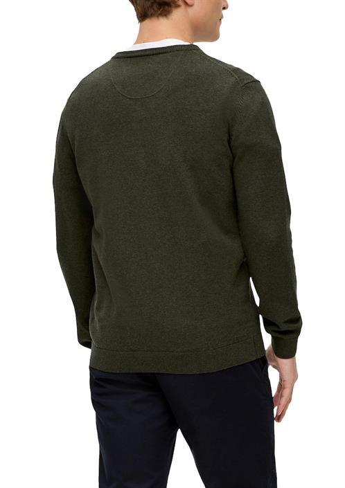 strickpullover-olive